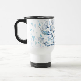 Caneca Térmica Dia de as mães azul