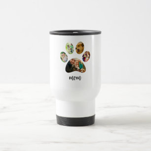 Caneca Térmica Dia de as mães Dog Mãe   Colagem de Fotografias de