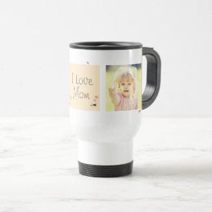Caneca Térmica Dia de as mães Romântico de Flor e Fotografia Fami
