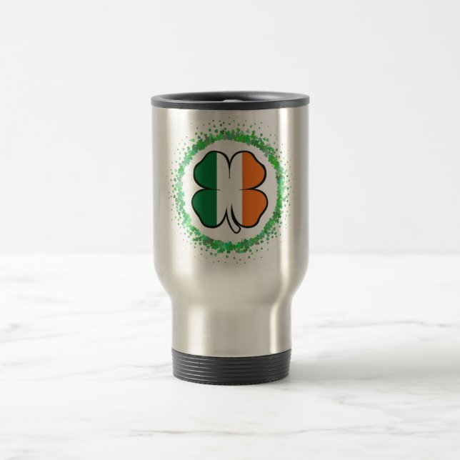 Caneca Térmica Dia de Clover Saint Patrick, Irlanda (Centro)