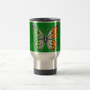 Caneca Térmica Dia de São Patrício borboleta irlandesa