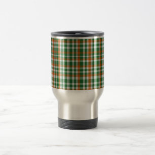 Caneca Térmica Dia de São Patrick Irlanda Bandeira colorido gingh