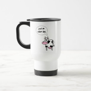 Caneca Térmica Dia Divertido da Vaca de Desenho Animado Fofo Úber