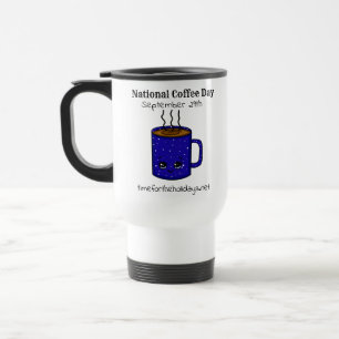 Caneca Térmica Dia Nacional do Café 29 de setembro Feriado Eng