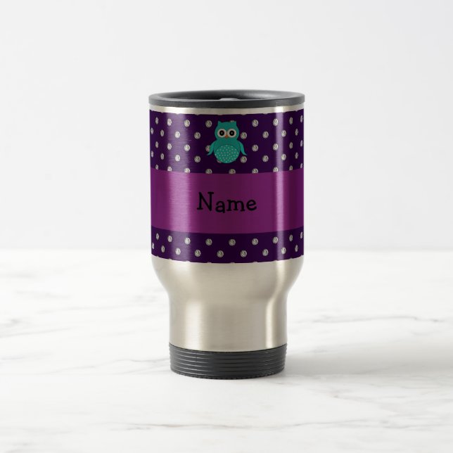 Caneca Térmica Diamantes conhecidos personalizados do roxo da (Centro)