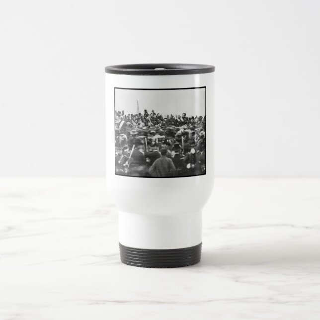 Caneca Térmica Discurso de Abe Lincoln em Gettysburg: Fim da Guer (Centro)