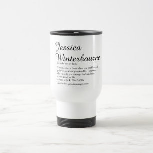 Caneca Térmica Diversão de Definição de Nome de Script Chic Perso