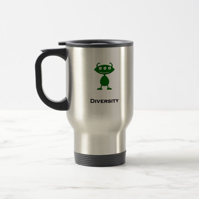 Caneca Térmica Diversidade de Olhos Tripla verde (Esquerda)