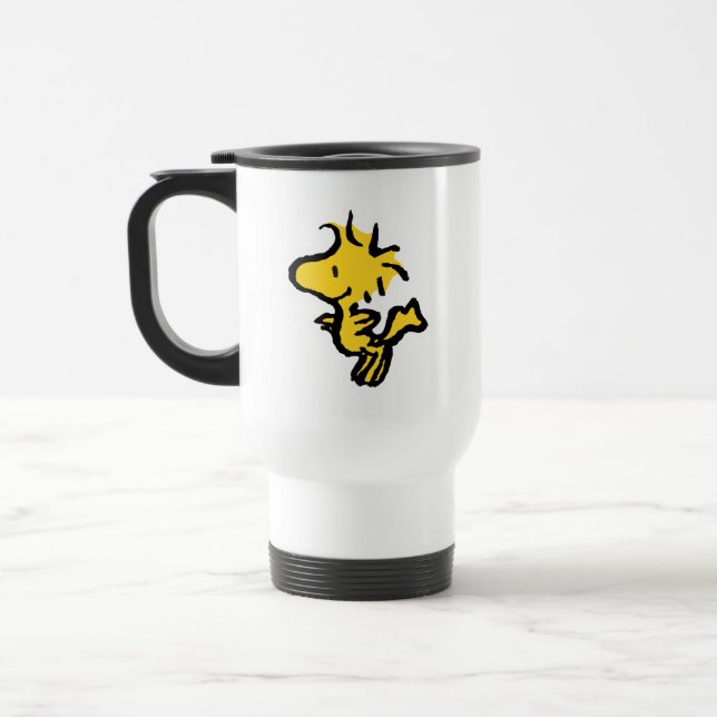 Caneca Térmica Divertimento e flores do Snoopy & Woodstock (Esquerda)