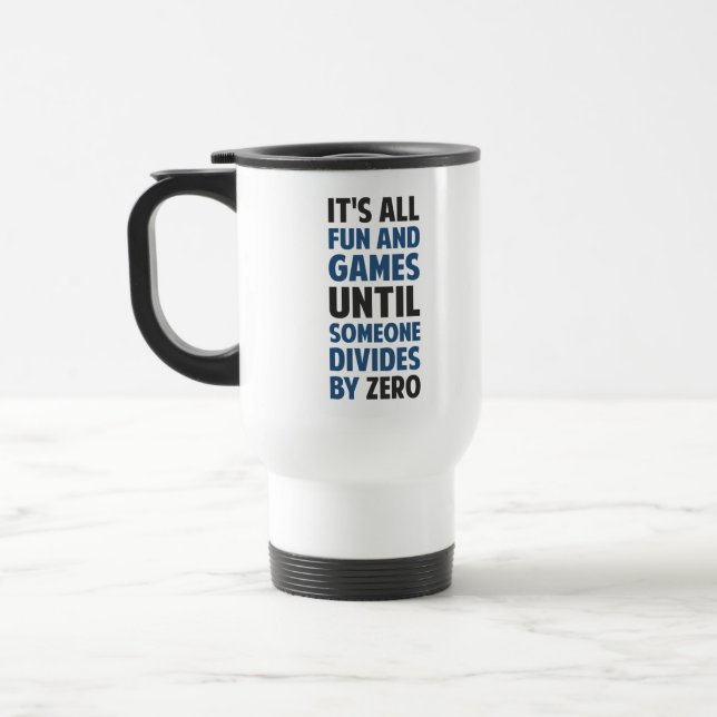 Caneca Térmica Dividir-se por zero não é um jogo (Esquerda)