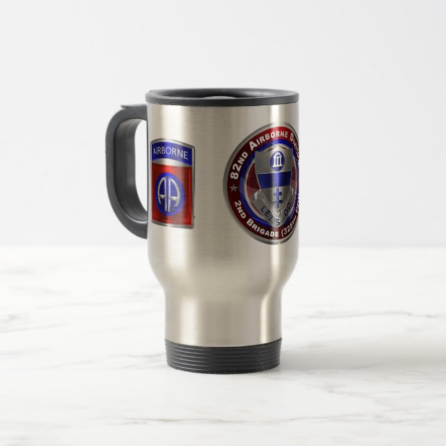 Caneca Térmica Divisão Aerotransportada 82ª, 2ª Brigada, 325º PIR (Frente Esquerda)