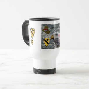 Caneca Térmica Divisão de Cavalaria da rua - Veterano do Iraque