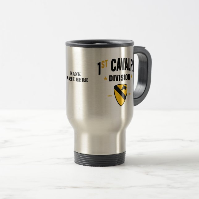 Caneca Térmica Divisão de Cavalaria de 1rua "Primeira Equipe dos  (Frente Esquerda)