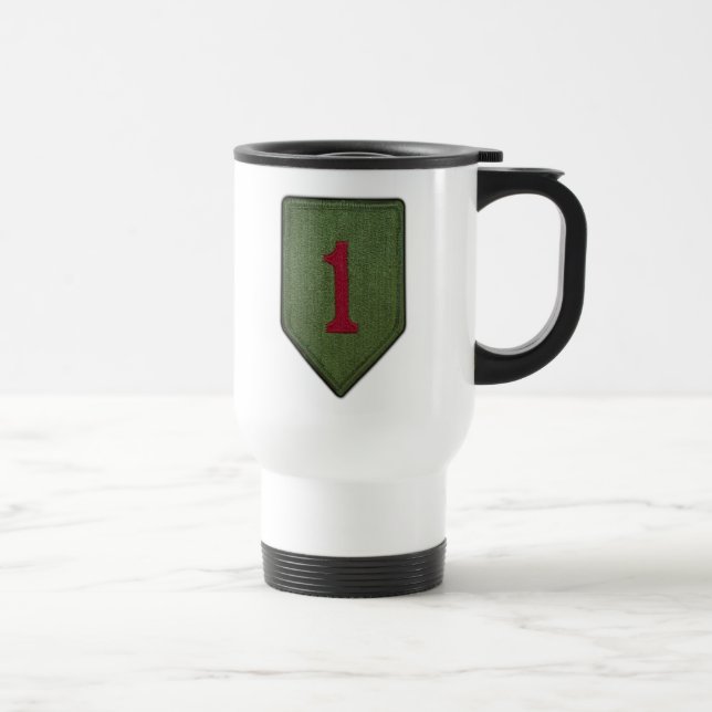 Caneca Térmica Divisão de Infância 1rua Fort Riley Patch Mug (Direita)