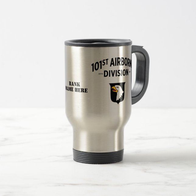 Caneca Térmica Divisão de Transporte Aéreo de ruas 101 - Personal (Frente Esquerda)