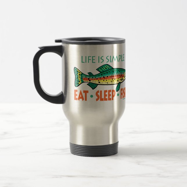 Caneca Térmica Dizendo Pesca Engraçado (Esquerda)