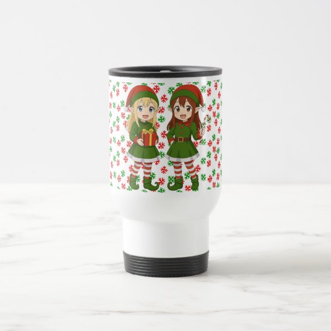 Caneca Térmica Doces elfos de Natal de anime (Centro)
