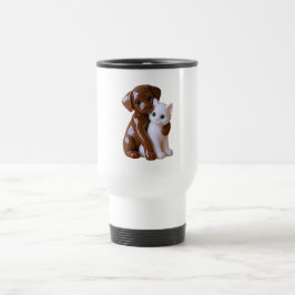 Caneca Térmica Dog and cat figurine