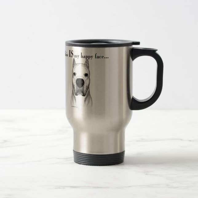 Caneca Térmica Dogo Argentino Happy Face (Direita)