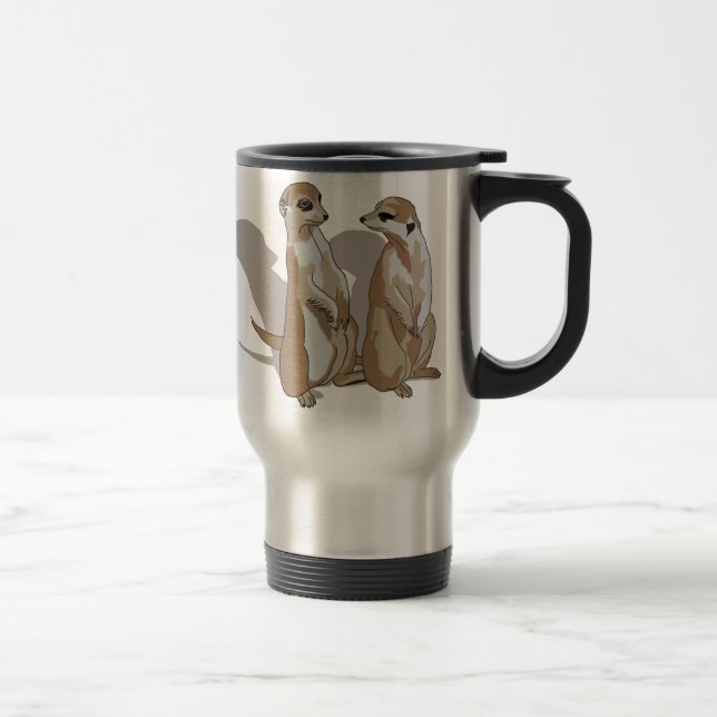 Caneca Térmica dois Erdmännchen com sombras (Direita)