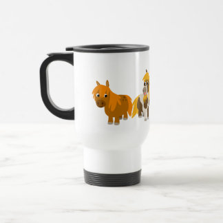 Caneca Térmica Dois Pontes de Cartoon Bonitos Viagem ao trabalho