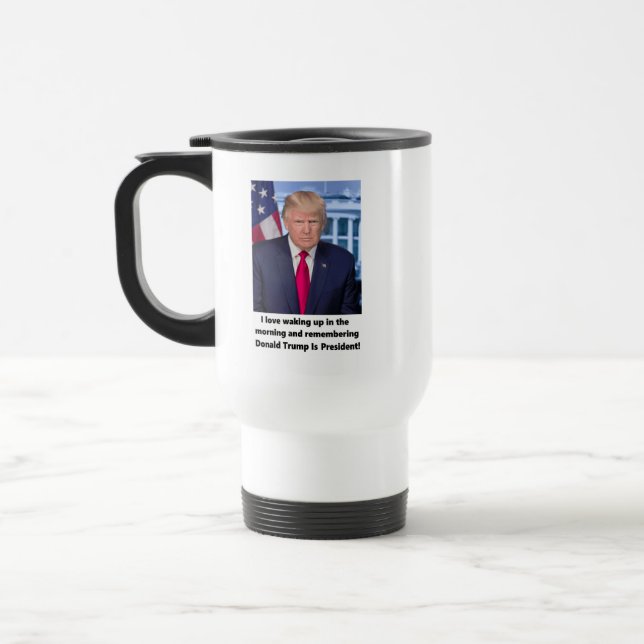 Caneca Térmica Donald Trump Quando Eu Acordar (Esquerda)