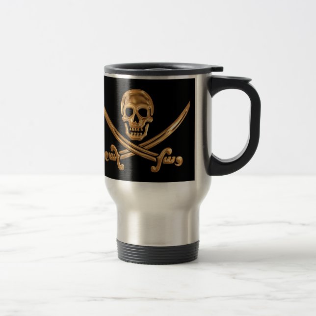 Caneca Térmica Dourado Jolly Roger (Direita)