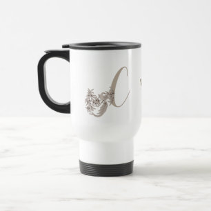 Caneca Térmica Dove Elegant Monograma Inicial C Personalizado