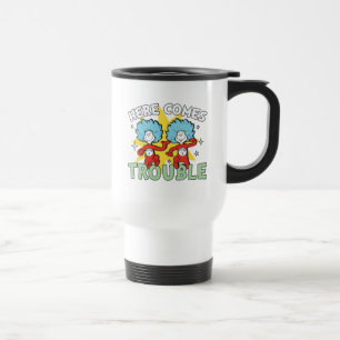 Caneca Térmica Dr. Seuss   Uma Coisa Duas Aqui Vem Problemas