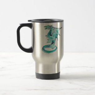 Caneca Térmica Dragão Fantasia Azul Celeste Criatura Mitológica A