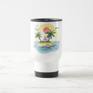Caneca Térmica Drinkware Sunset da Ilha Tropical