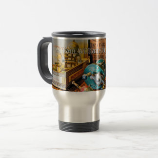 Caneca Térmica Duas Carretas de Pesca em Ambiente Vintage - Perso