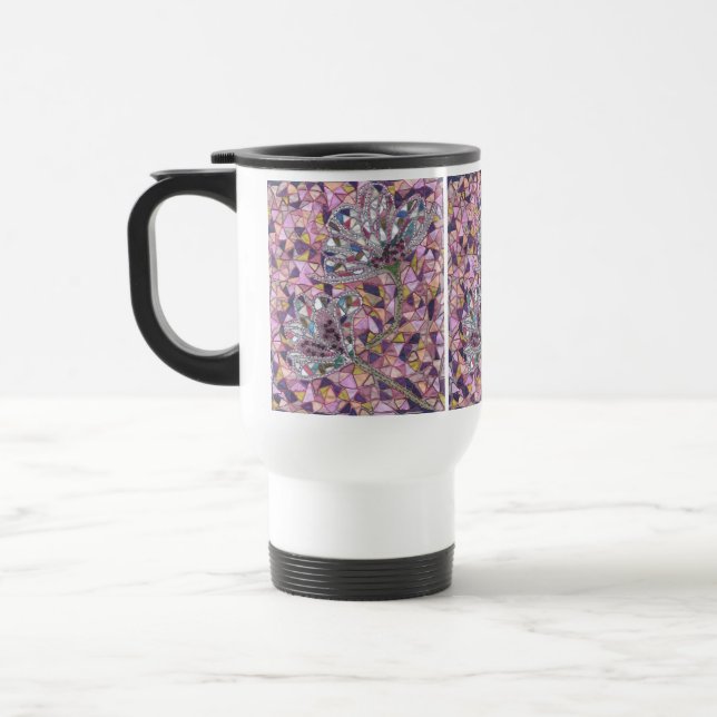 Caneca Térmica Duas flores (Esquerda)