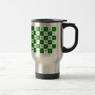 Caneca Térmica Duas Palavras - Verdes e brancas, versão dos EUA