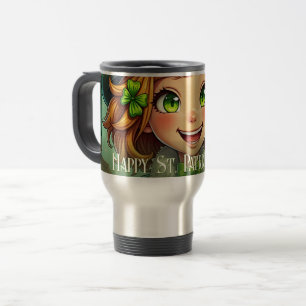 Caneca Térmica Duende Alegre - Dia de São Patrício Sorte