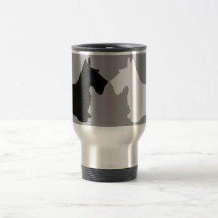 Caneca Térmica Dueto da silhueta de Terrier do Scottish