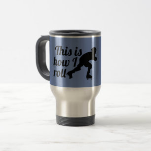 Caneca Térmica É assim que eu faço, patinadora Roller Derby