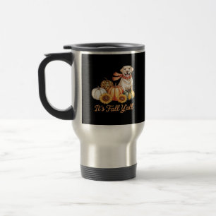 Caneca Térmica É Criativo Cachorro Leopard Pumpkin Fall