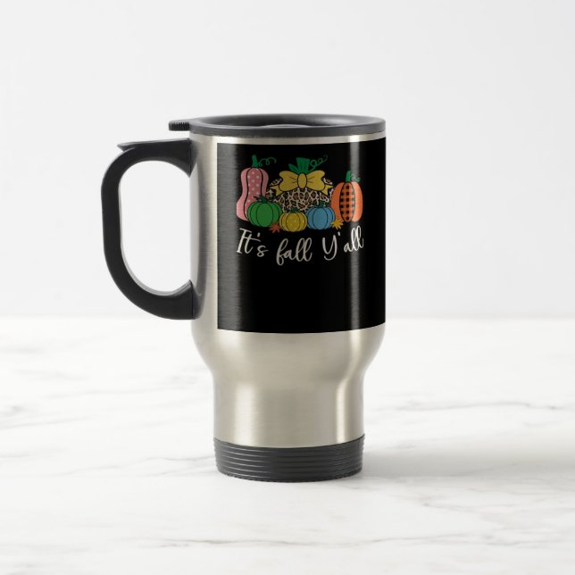 Caneca Térmica É Pumpkin do Padrão do Leopardo Queda (Esquerda)