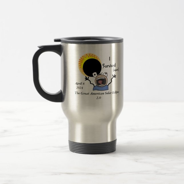 Caneca Térmica Edição de Sobrevivência do Eclipse Solar de 2024 (Esquerda)