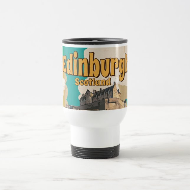 Caneca Térmica Edingburgh, Scotland Viagens vintage (Centro)