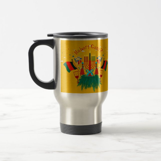 Caneca Térmica Editar Grupo de Kwanzaa Correspondente ao Texto (Esquerda)