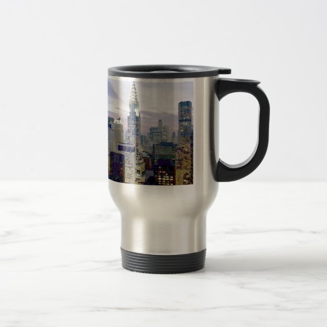 Caneca Térmica Efeito de Tinta Petrolífera de pop Art Nova Iorque (Direita)