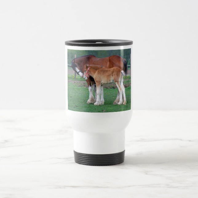 Caneca Térmica Égua e potro de Clydesdale (Centro)