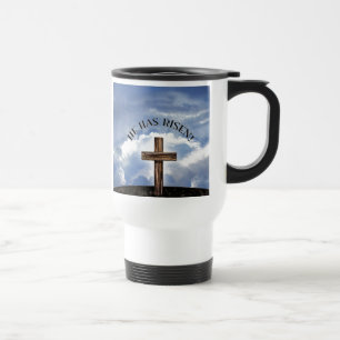 Caneca Térmica Ele Ressuscitou Céu da Cruz Áspera