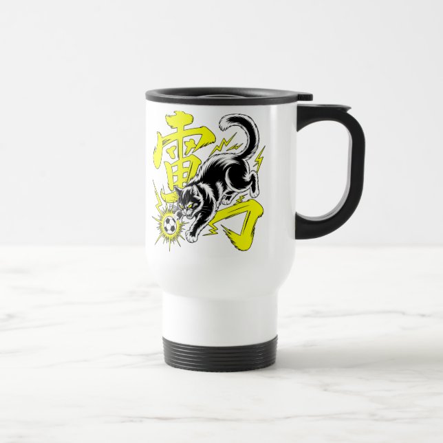 Caneca Térmica Electric Lightning Cat Mug - For Soccer Players (Direita)