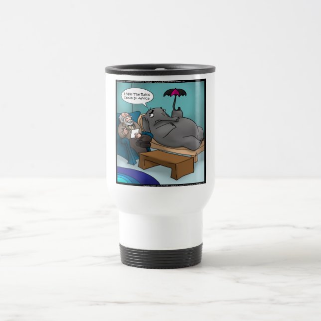 Caneca Térmica Elefante Engraçado em Terapia (Centro)