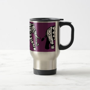 Caneca Térmica Elefante Marcha Tribal do Estilo Boêmiano