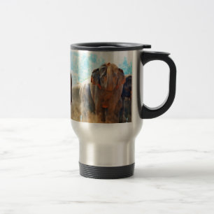 Caneca Térmica Elefantes Animais Safari Destino Paz Amor