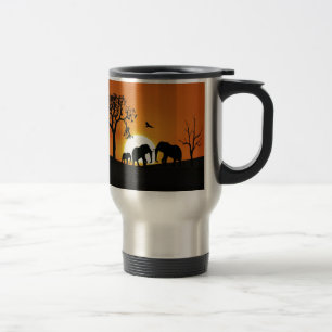 Caneca Térmica Elefantes no por do sol